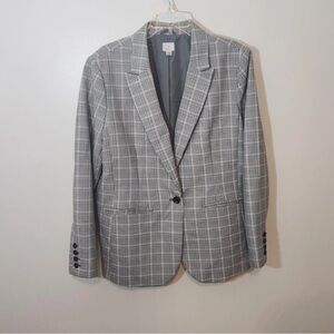 a new day Gray Checkered Blazer